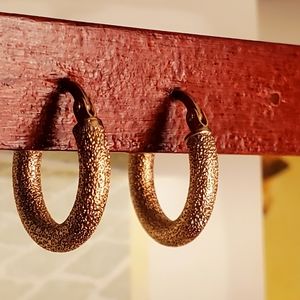 18K ITALIAN ROSE GOLD BABY HOOPS